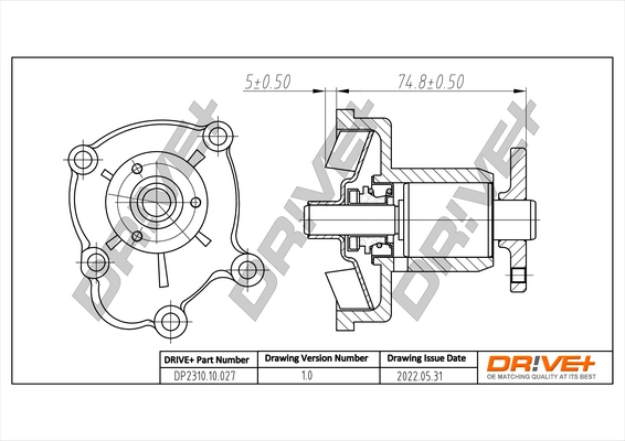 Water Pump, engine cooling DP2310.10.027