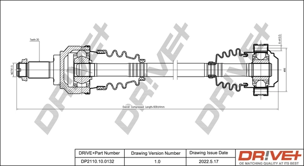 Drive Shaft DP2110.10.0132