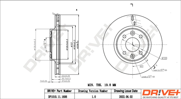 Brake Disc DP1010.11.1606
