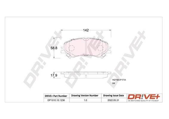 Brake Pad Set, disc brake DP1010.10.1236