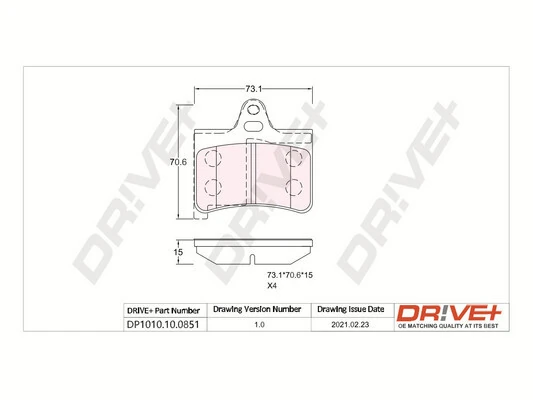 Brake Pad Set, disc brake DP1010.10.0851