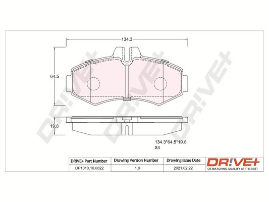 Brake Pad Set, disc brake DP1010.10.0822