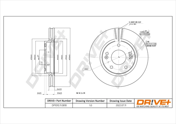 Brake Disc DP1010.11.0818