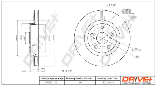 Brake Disc DP1010.11.0511