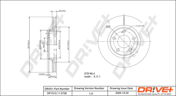 Brake Disc DP1010.11.0708