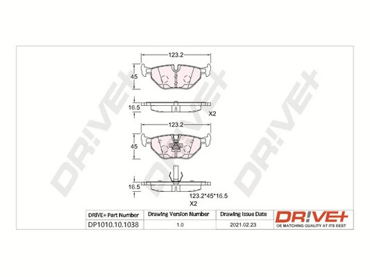 Brake Pad Set, disc brake DP1010.10.1038