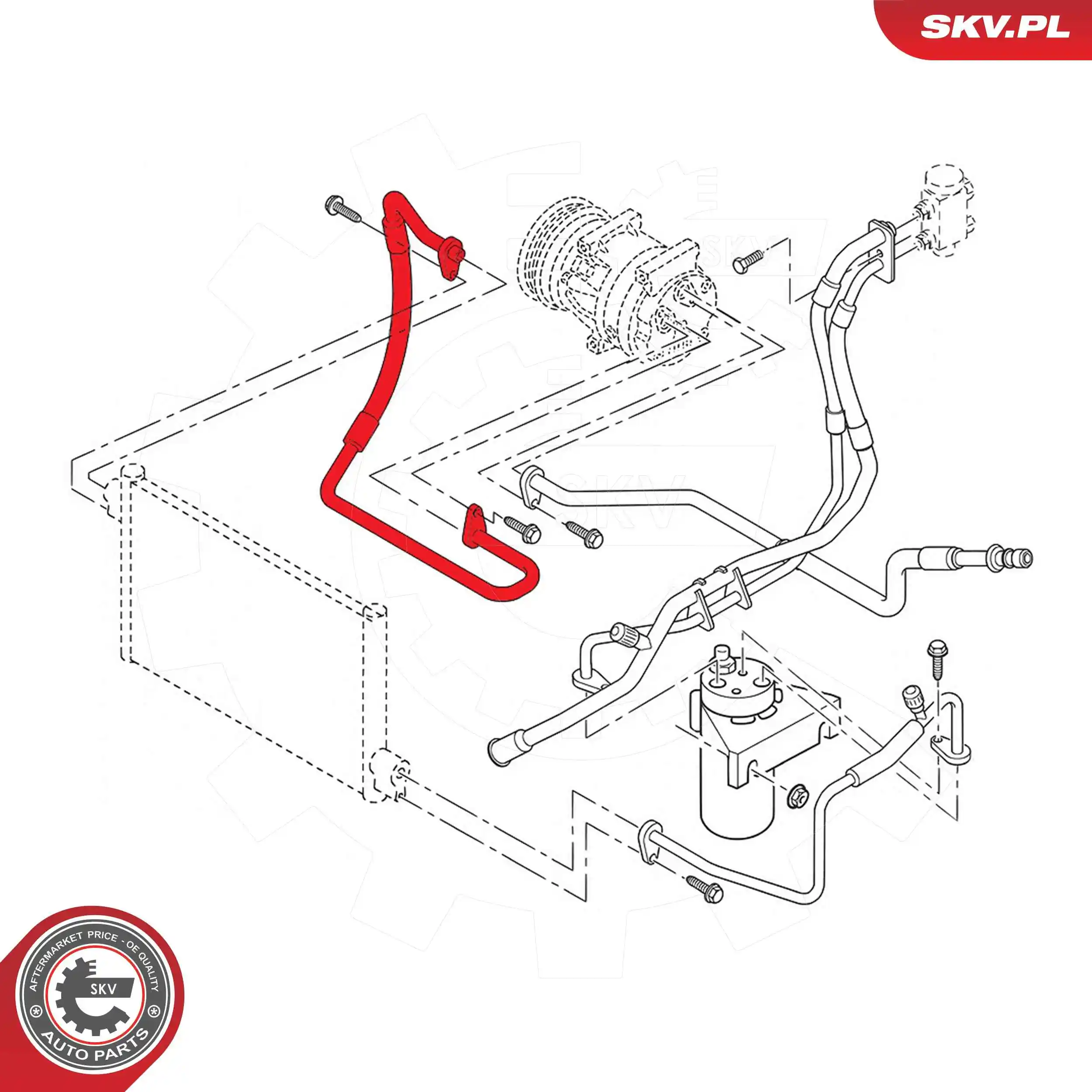 ESEN SKV 54SKV691 High-/Low Pressure Line, air conditioning