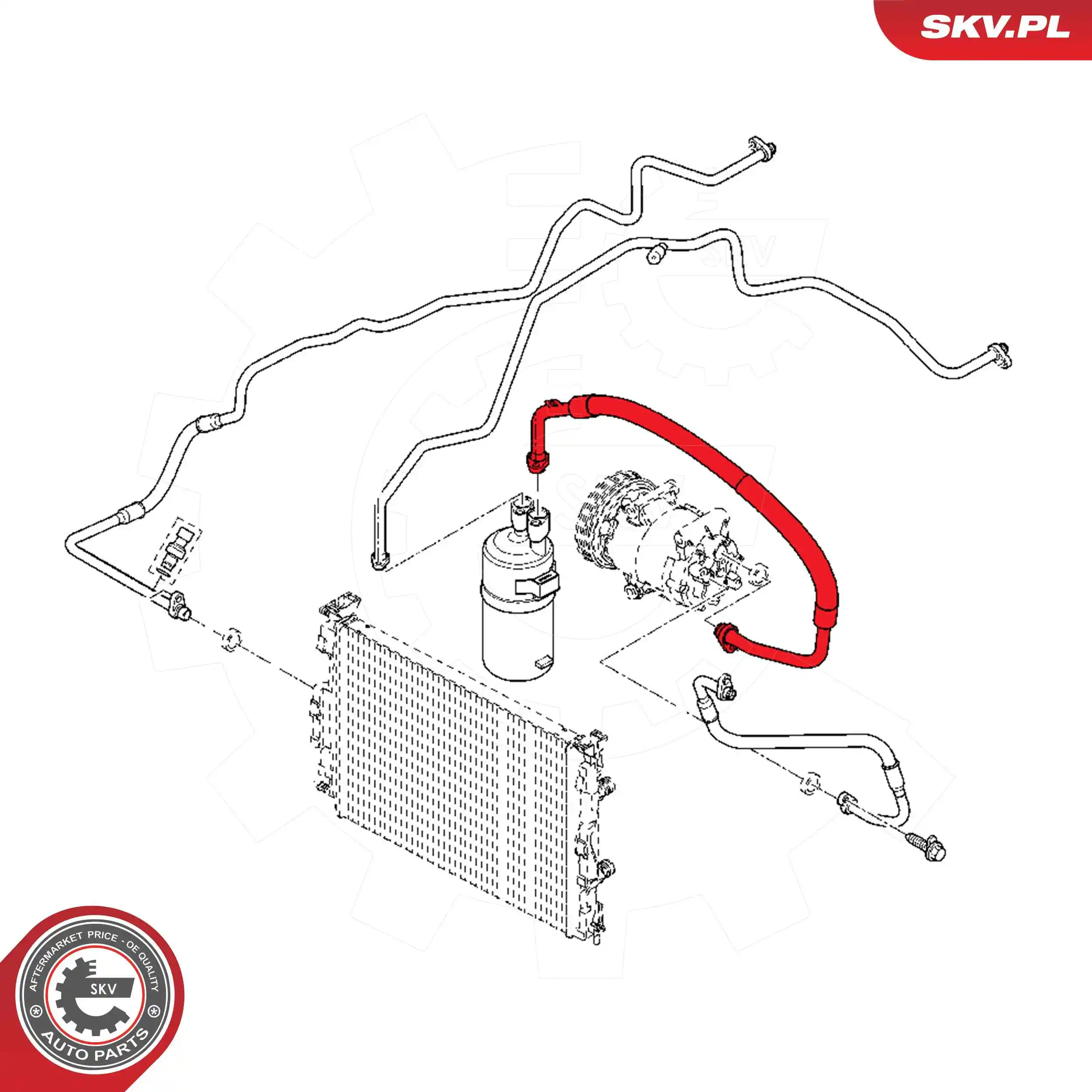 ESEN SKV 43SKV521 High Pressure Line, air conditioning