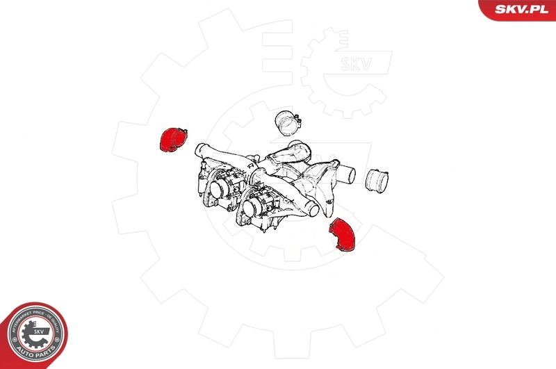 Intake Hose, air filter 24SKV486