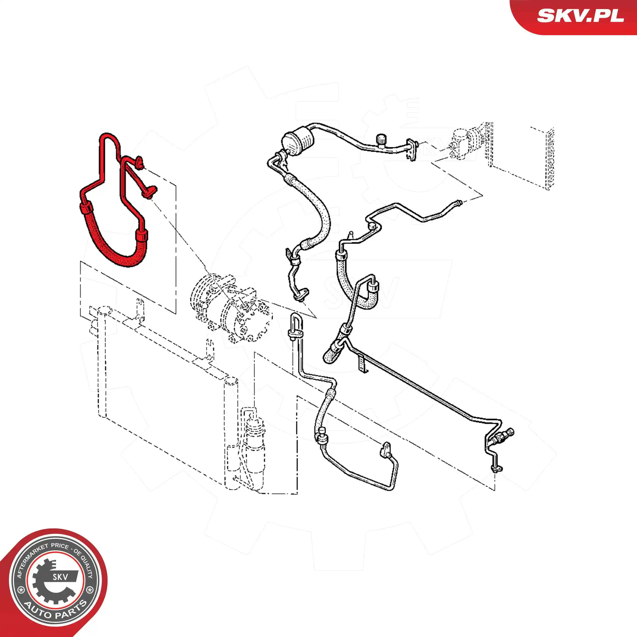ESEN SKV 43SKV523 High Pressure Line, air conditioning