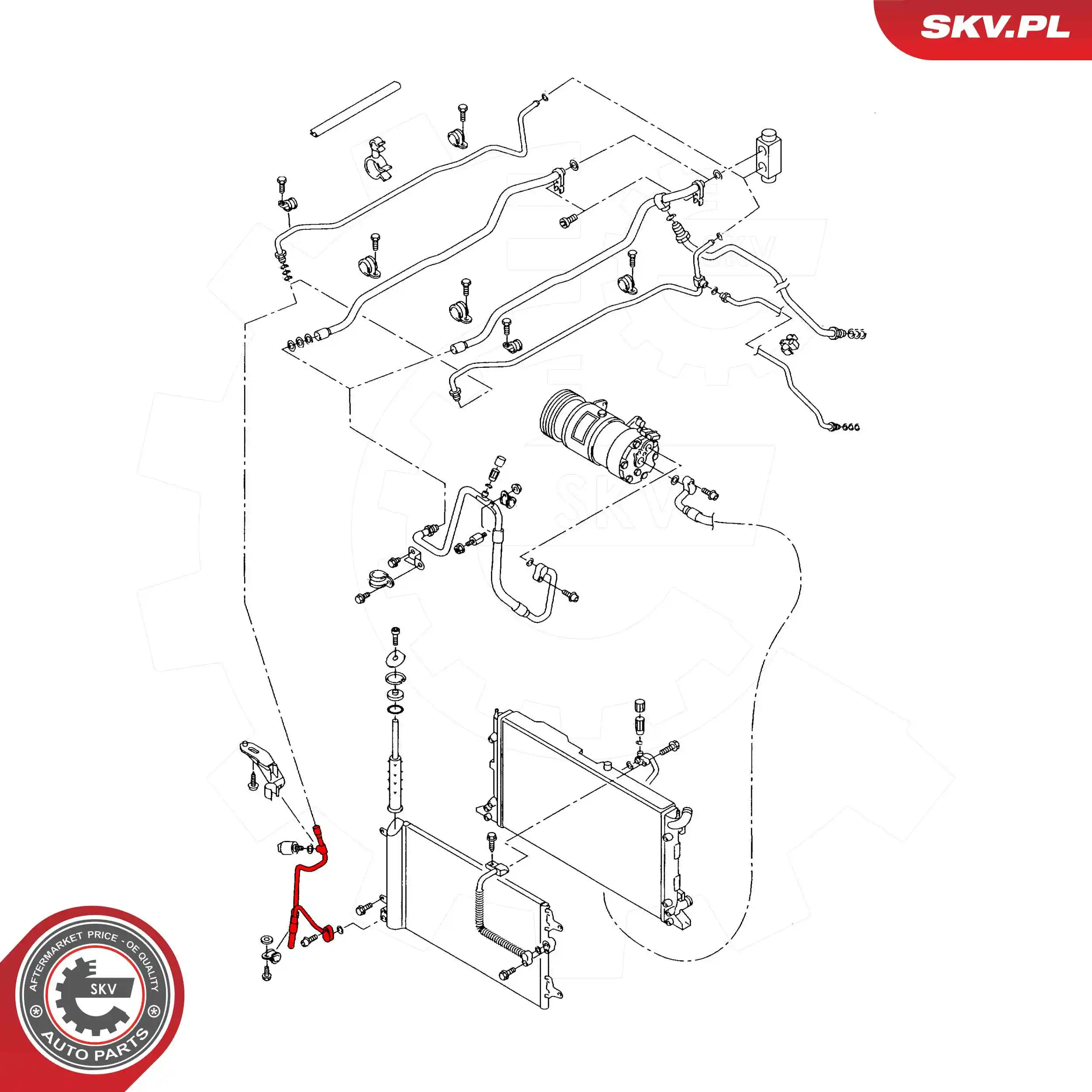 High-/Low Pressure Line, air conditioning 54SKV728