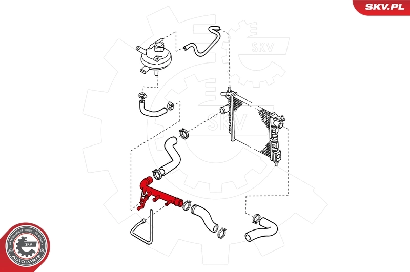 ESEN SKV 24SKV283 Radiator Hose