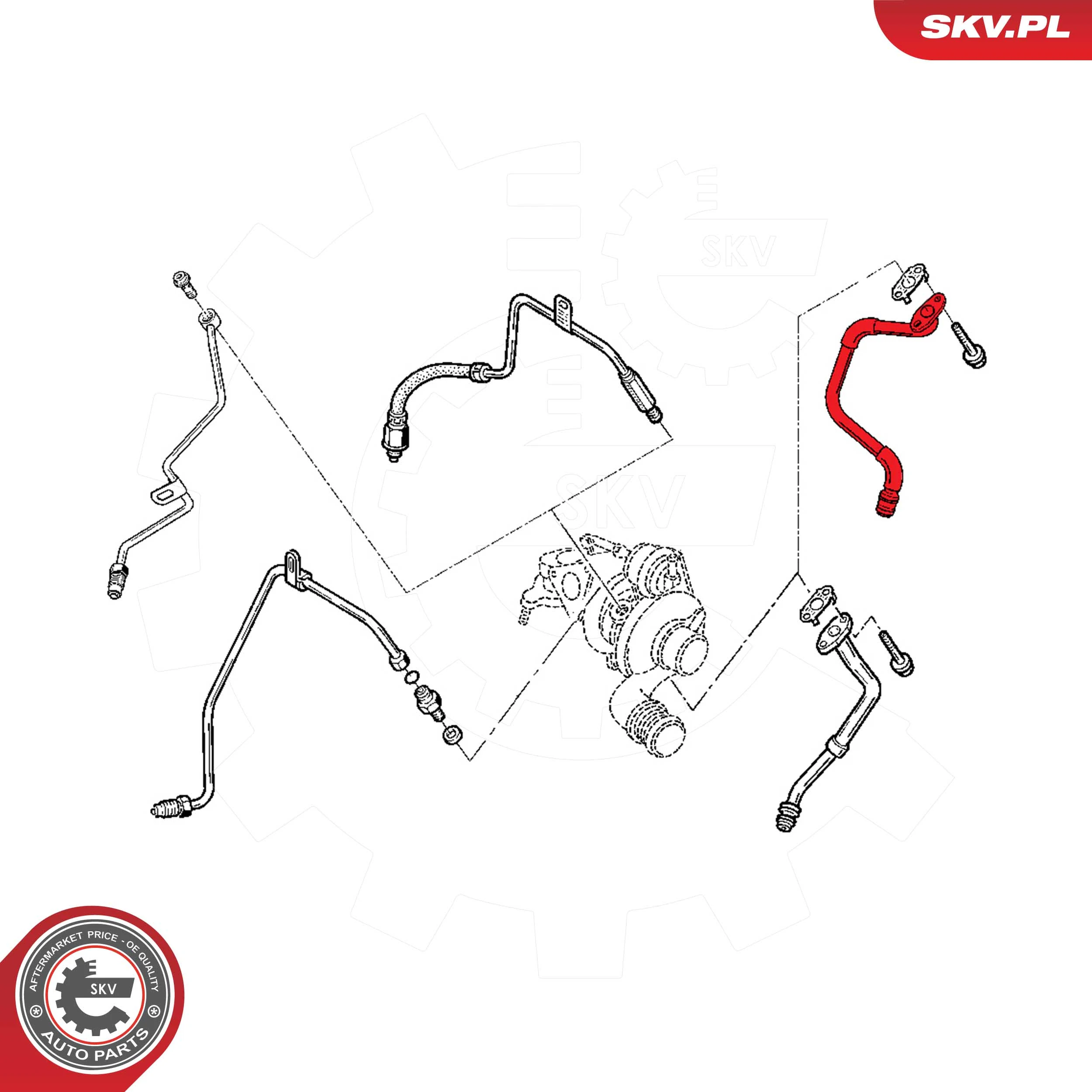 ESEN SKV 31SKV253 Oil Pipe, charger