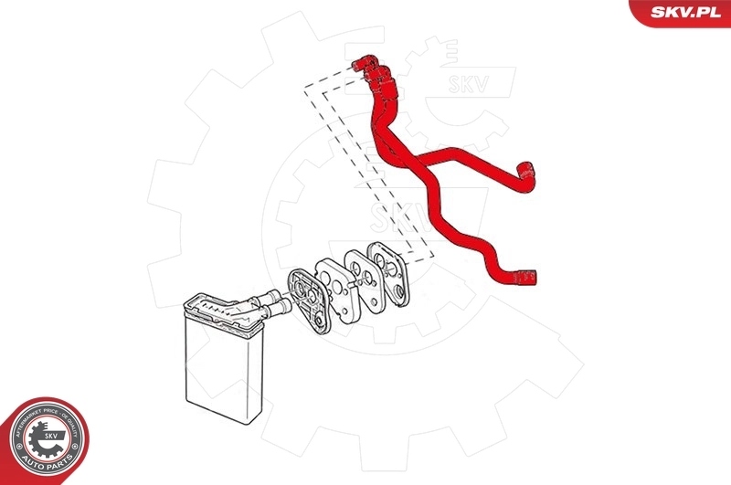 Hose, heat exchanger (heating) 43SKV804