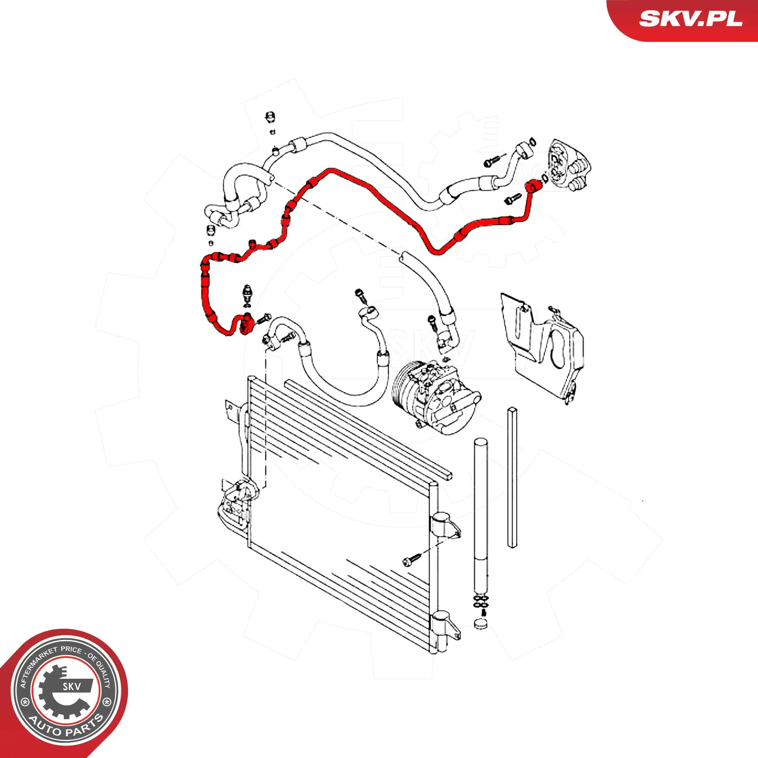 ESEN SKV 54SKV718 High-/Low Pressure Line, air conditioning