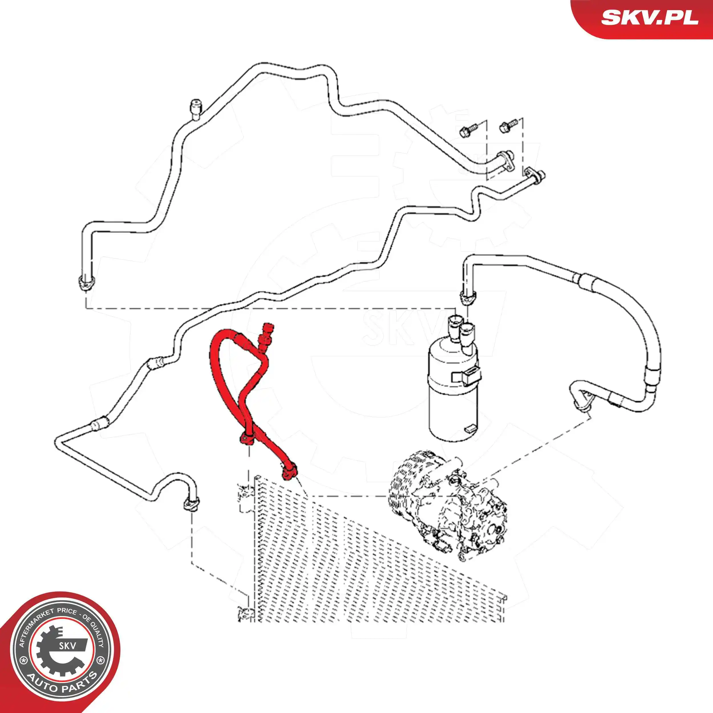 ESEN SKV 43SKV525 High Pressure Line, air conditioning