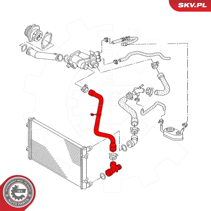 ESEN SKV 43SKV608 Coolant Pipe