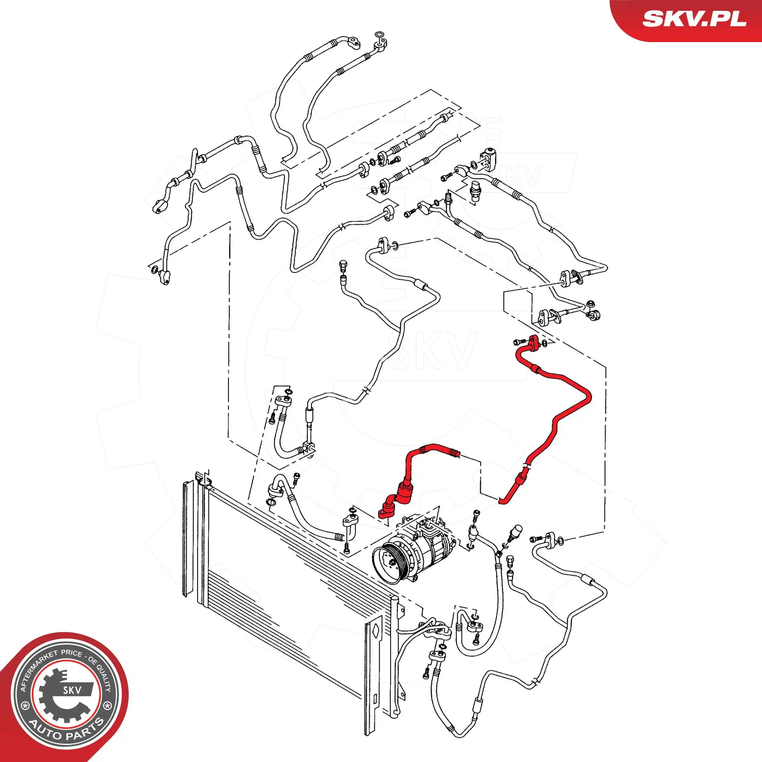 ESEN SKV 43SKV533 High Pressure Line, air conditioning