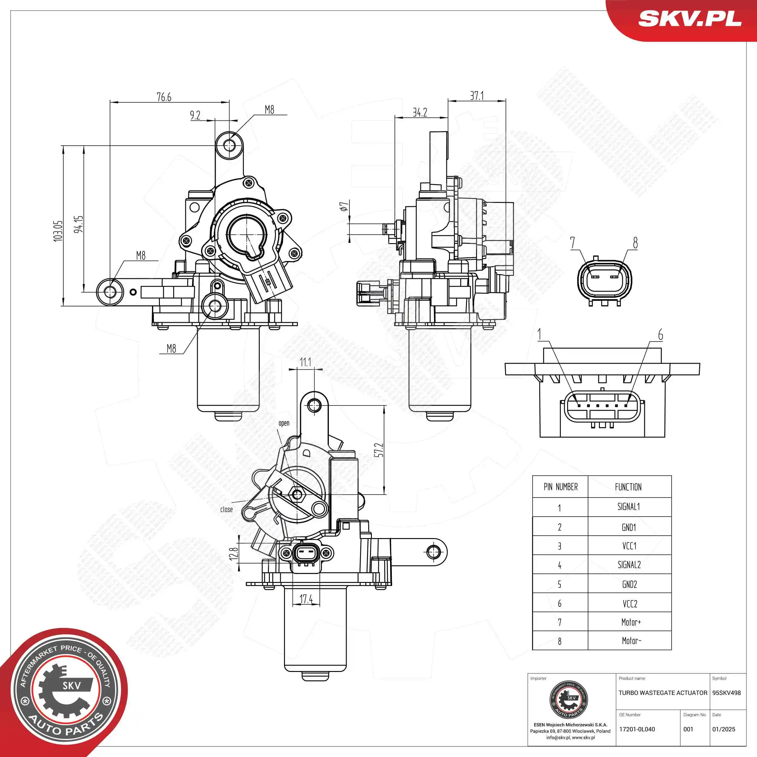 Boost Pressure Control Valve 95SKV498