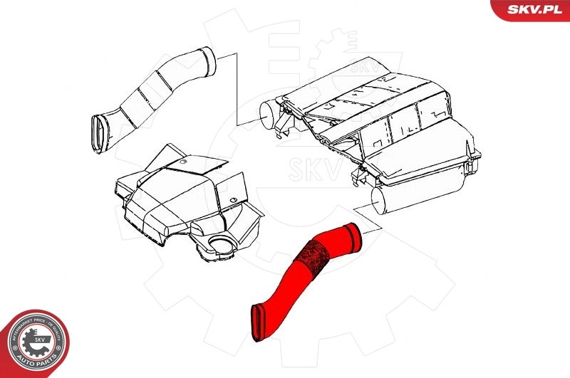 Intake Hose, air filter 43SKV908