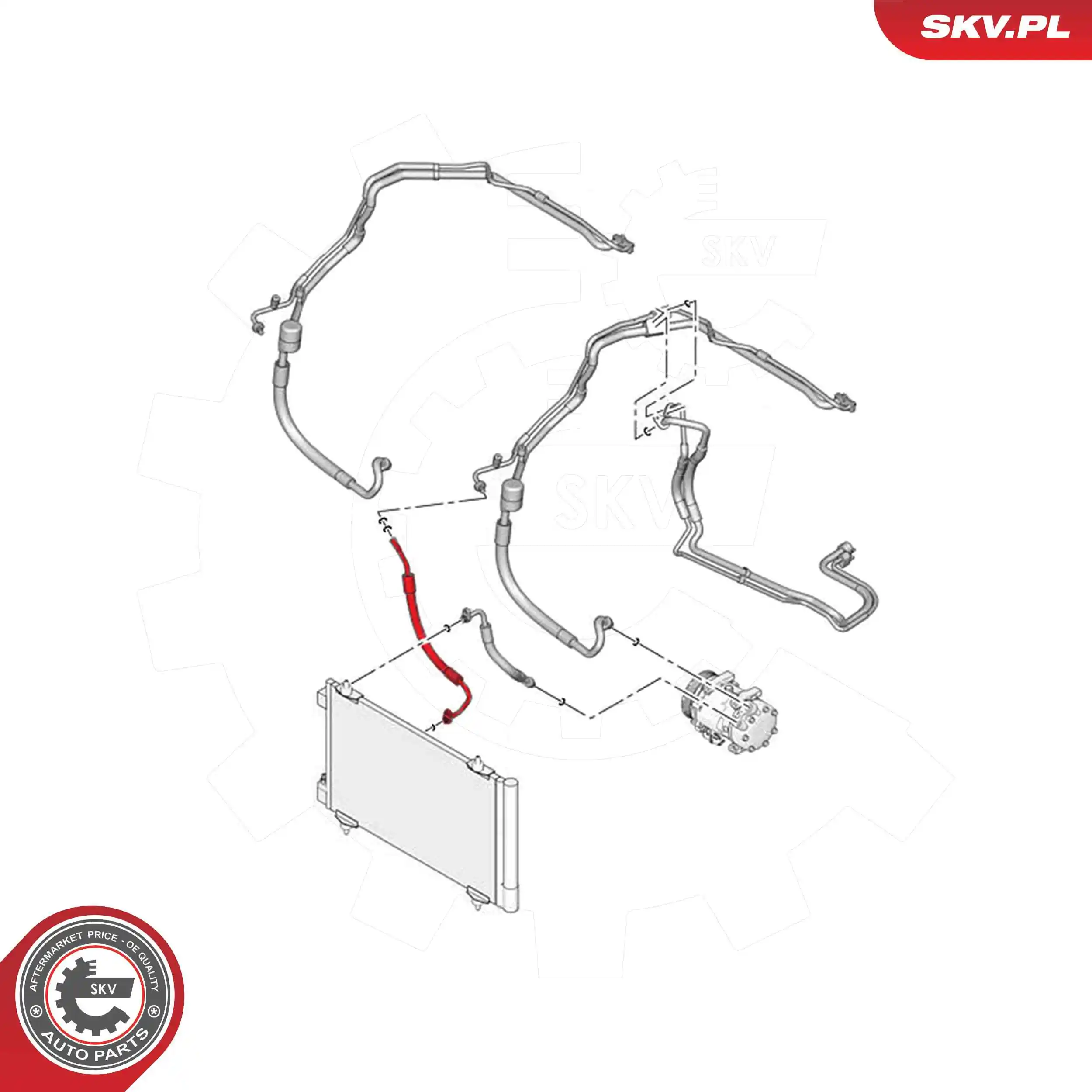 ESEN SKV 54SKV603 High-/Low Pressure Line, air conditioning