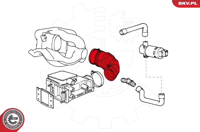 Intake Hose, air filter 24SKV473