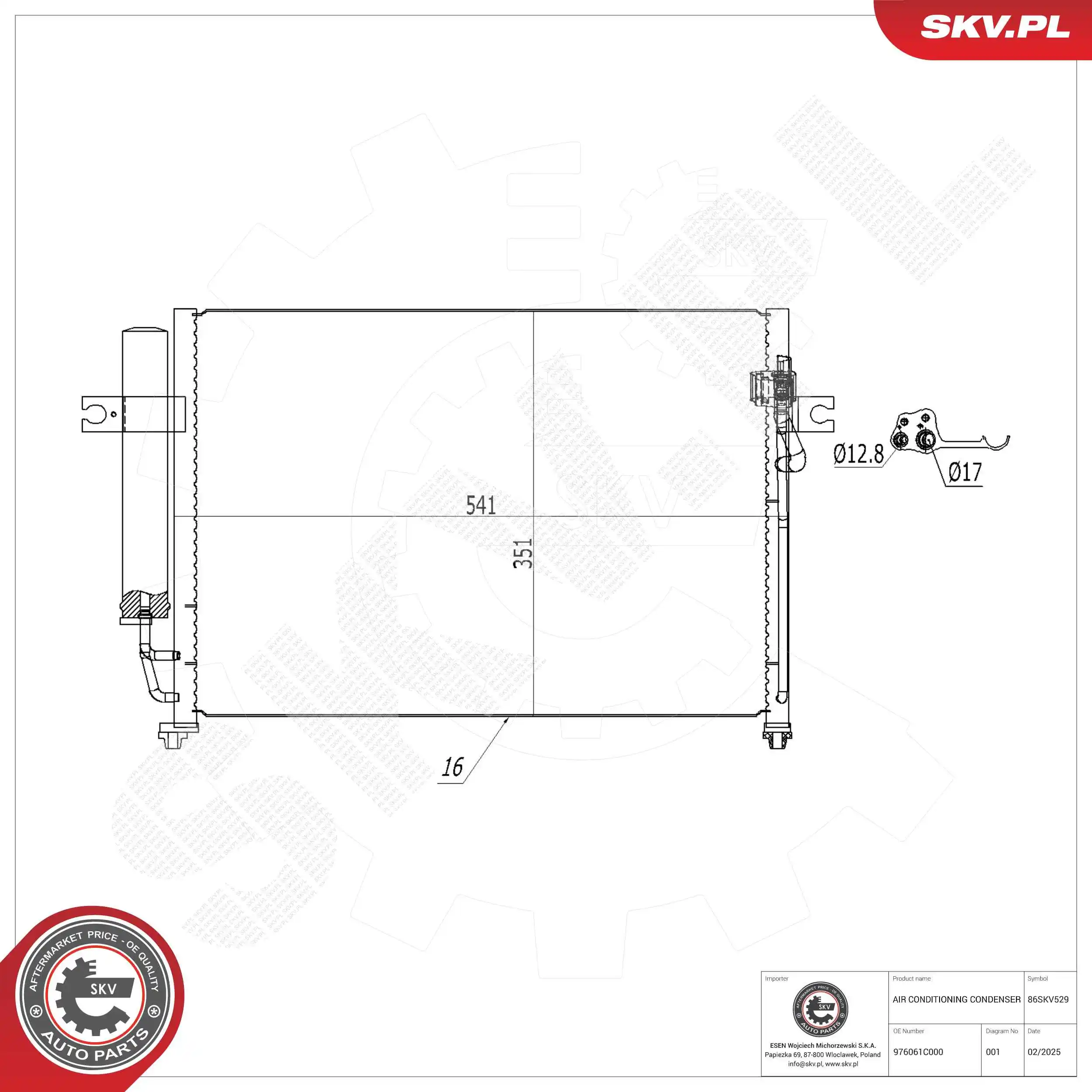 Condenser, air conditioning 86SKV529