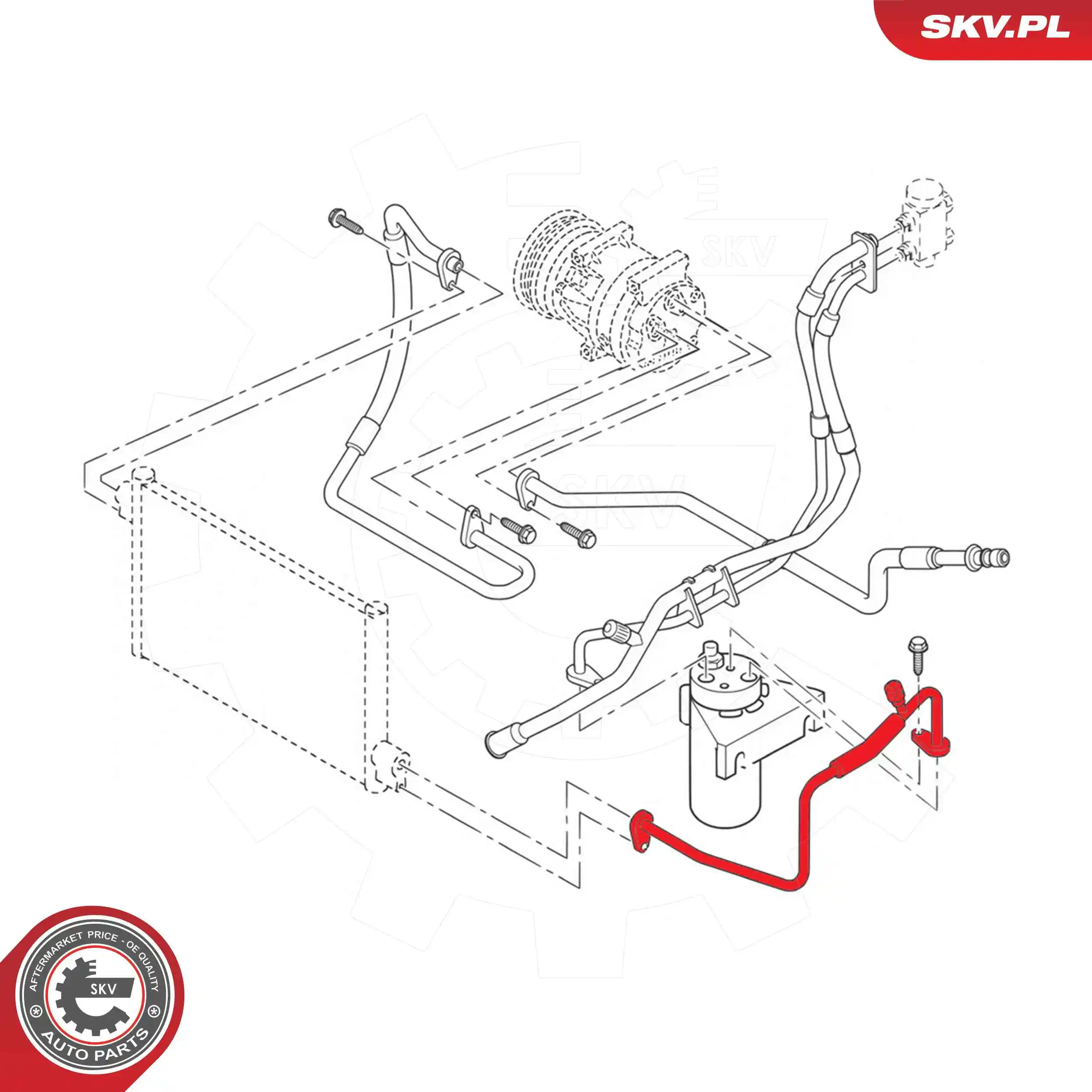 ESEN SKV 54SKV692 High-/Low Pressure Line, air conditioning