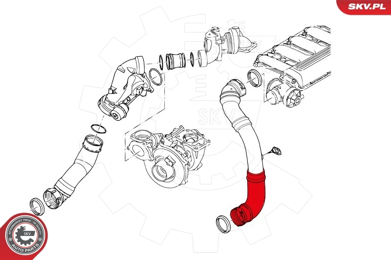 Charge Air Hose 43SKV415