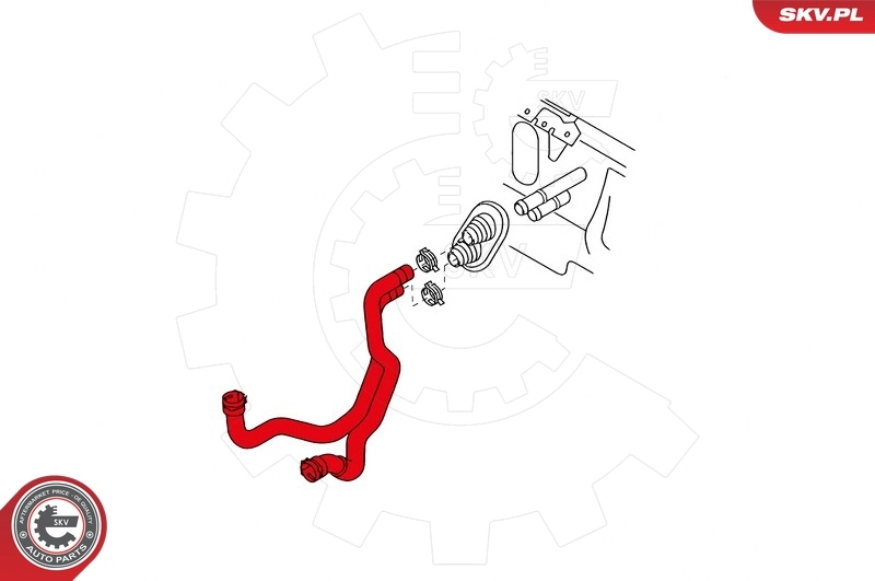 Hose, heat exchanger (heating) 43SKV822