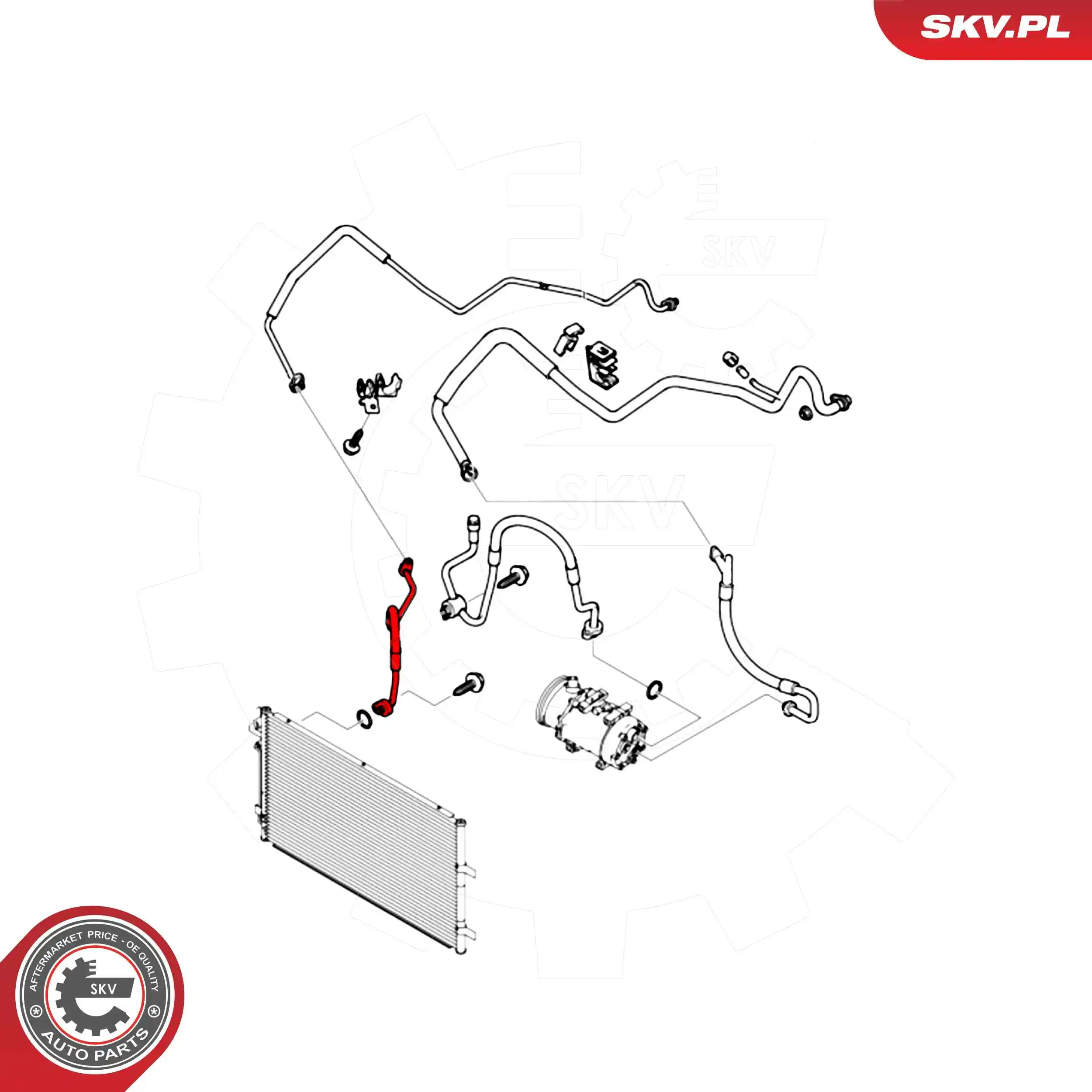 ESEN SKV 54SKV622 High-/Low Pressure Line, air conditioning