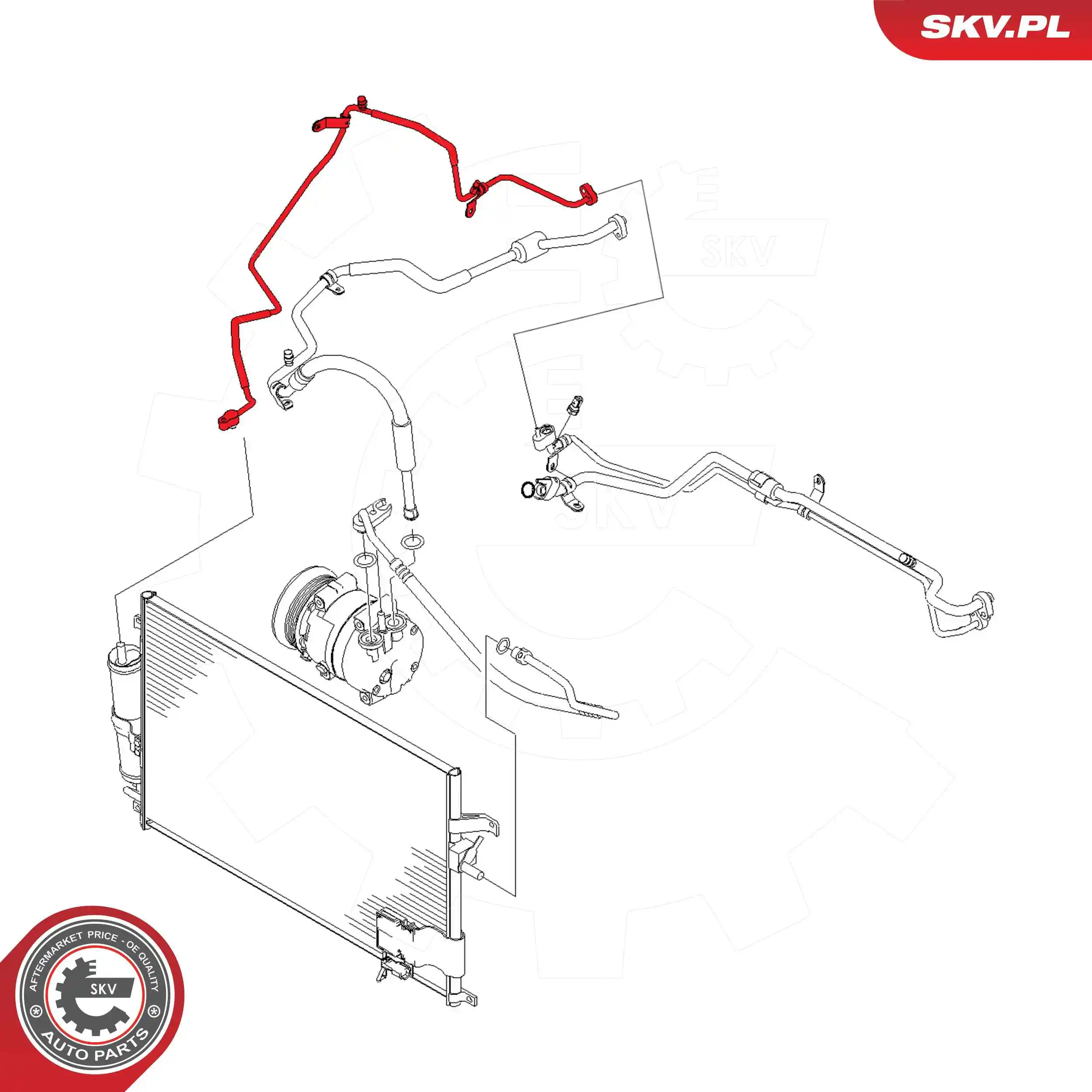 ESEN SKV 43SKV588 High-/Low Pressure Line, air conditioning