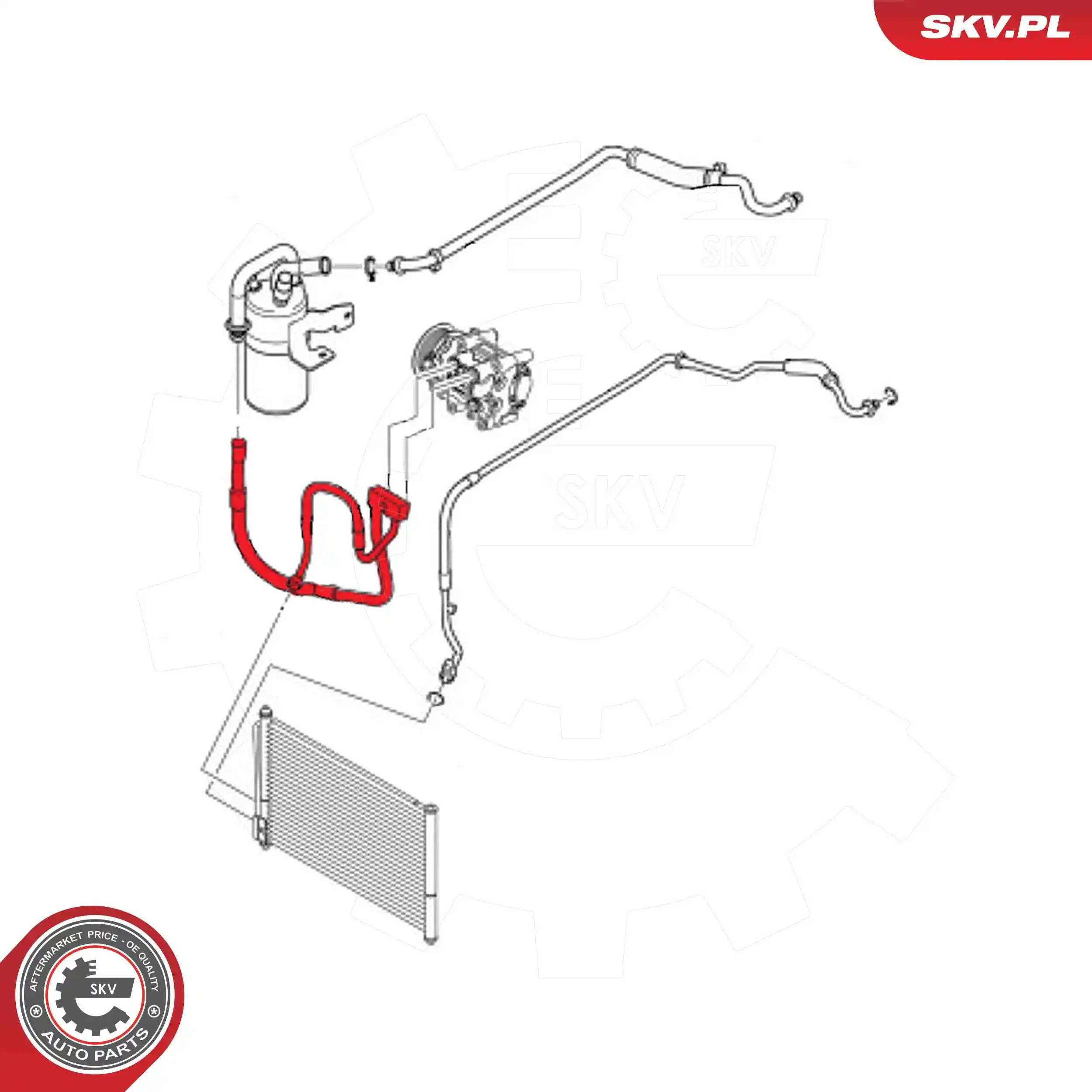 High-/Low Pressure Line, air conditioning 54SKV623