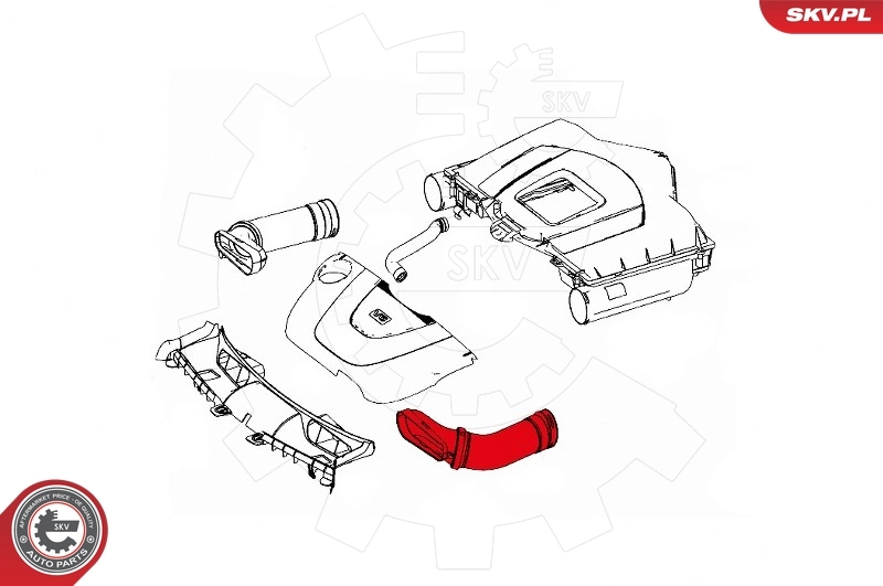 Intake Hose, air filter 43SKV903