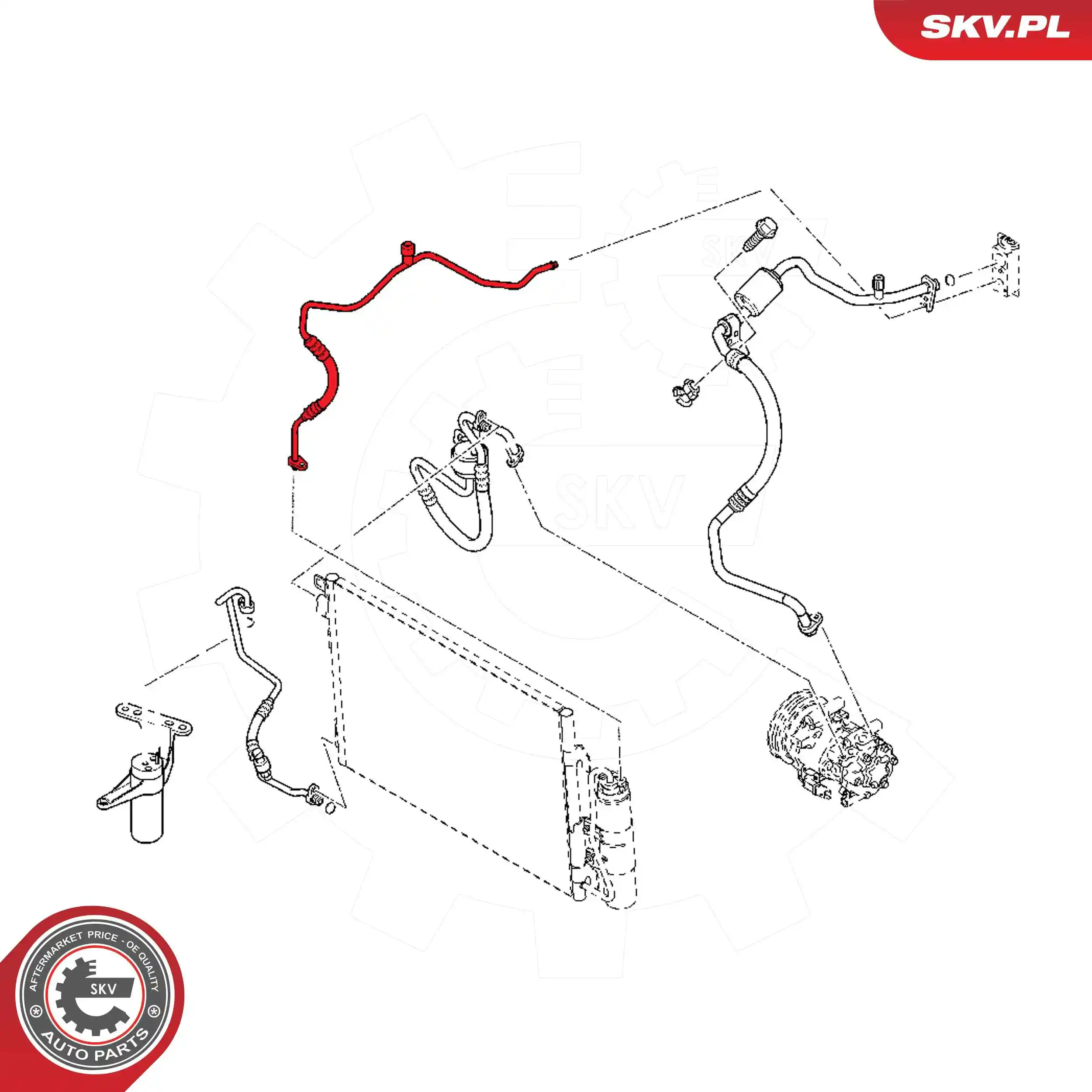 ESEN SKV 43SKV524 High Pressure Line, air conditioning