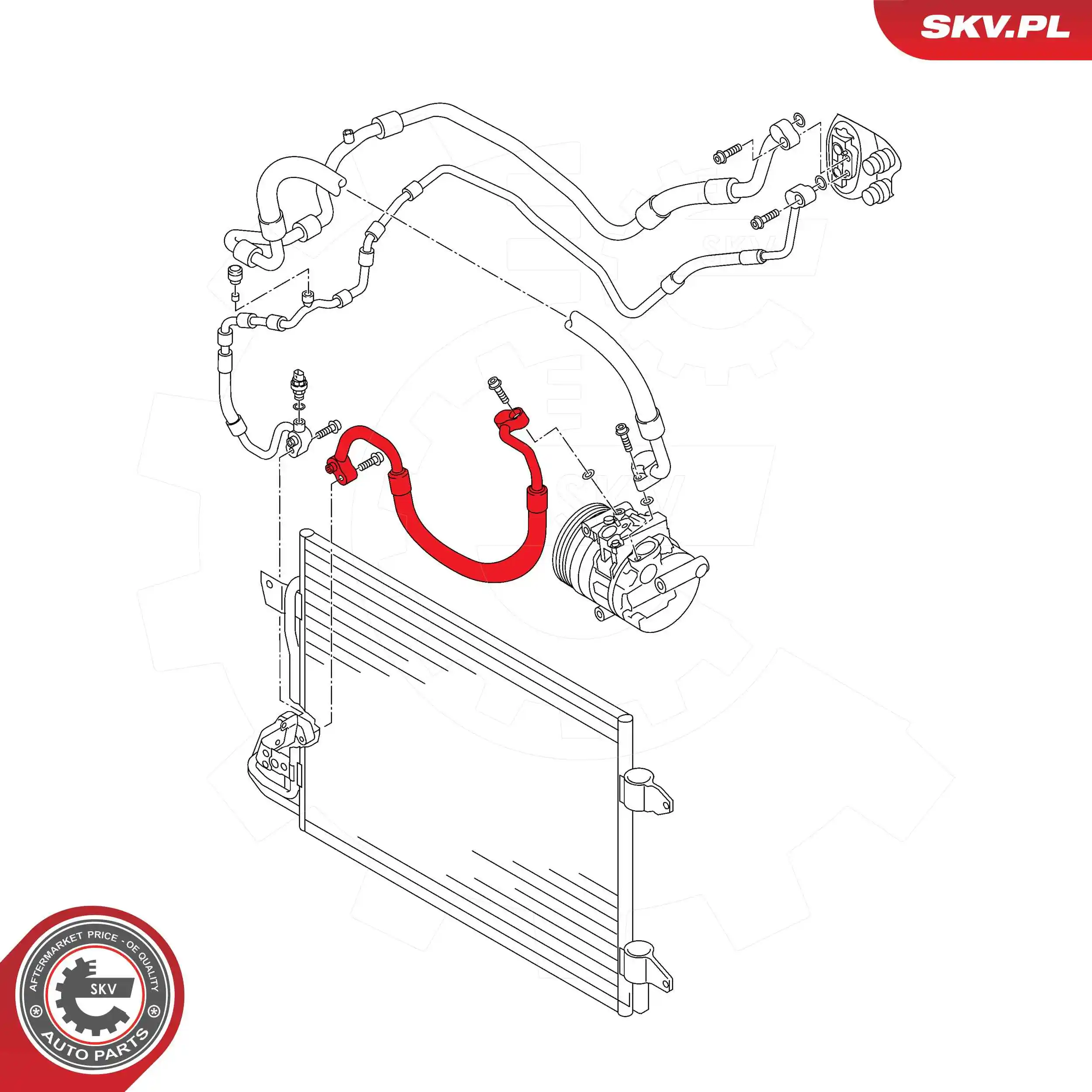 High-/Low Pressure Line, air conditioning 54SKV714