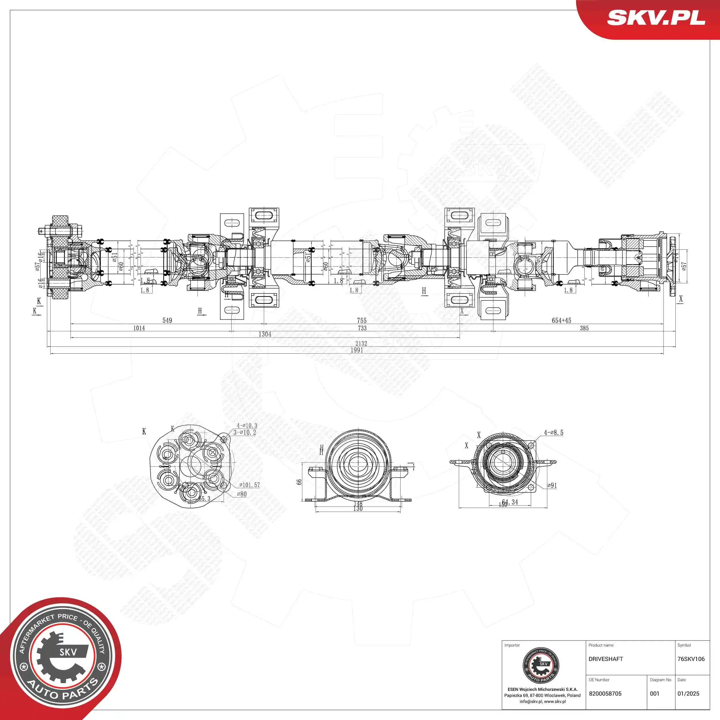 Drive Shaft 76SKV106