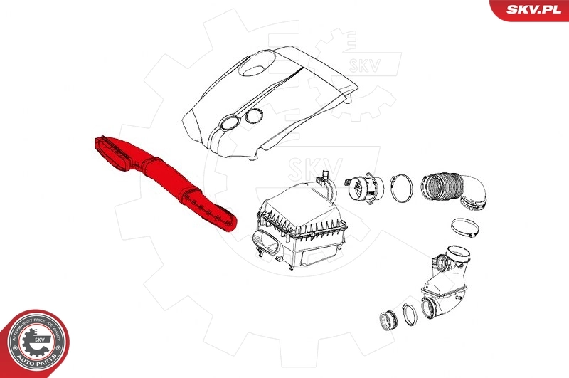 Intake Hose, air filter 43SKV909