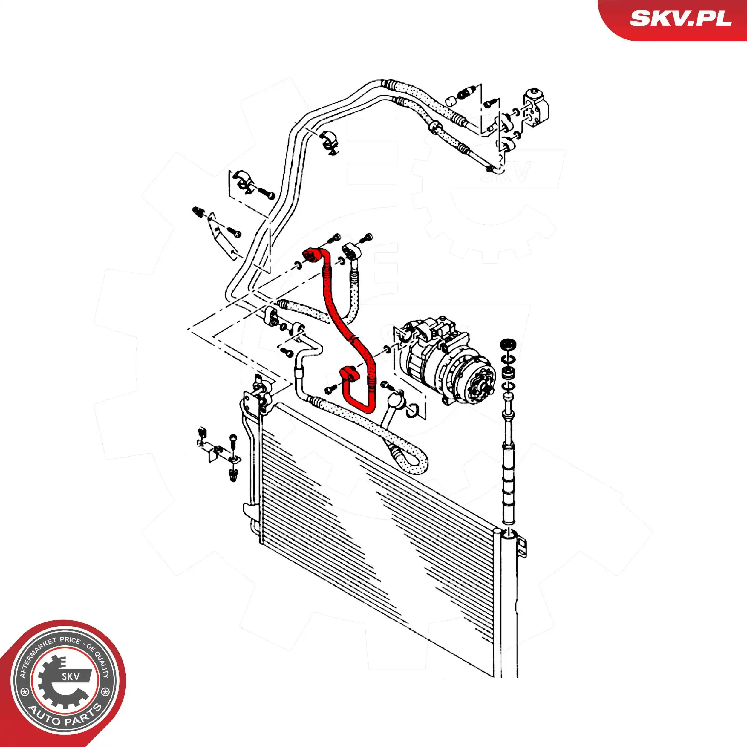 ESEN SKV 54SKV724 High-/Low Pressure Line, air conditioning