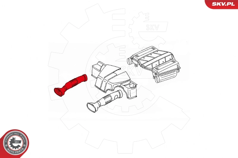 Intake Hose, air filter 43SKV918