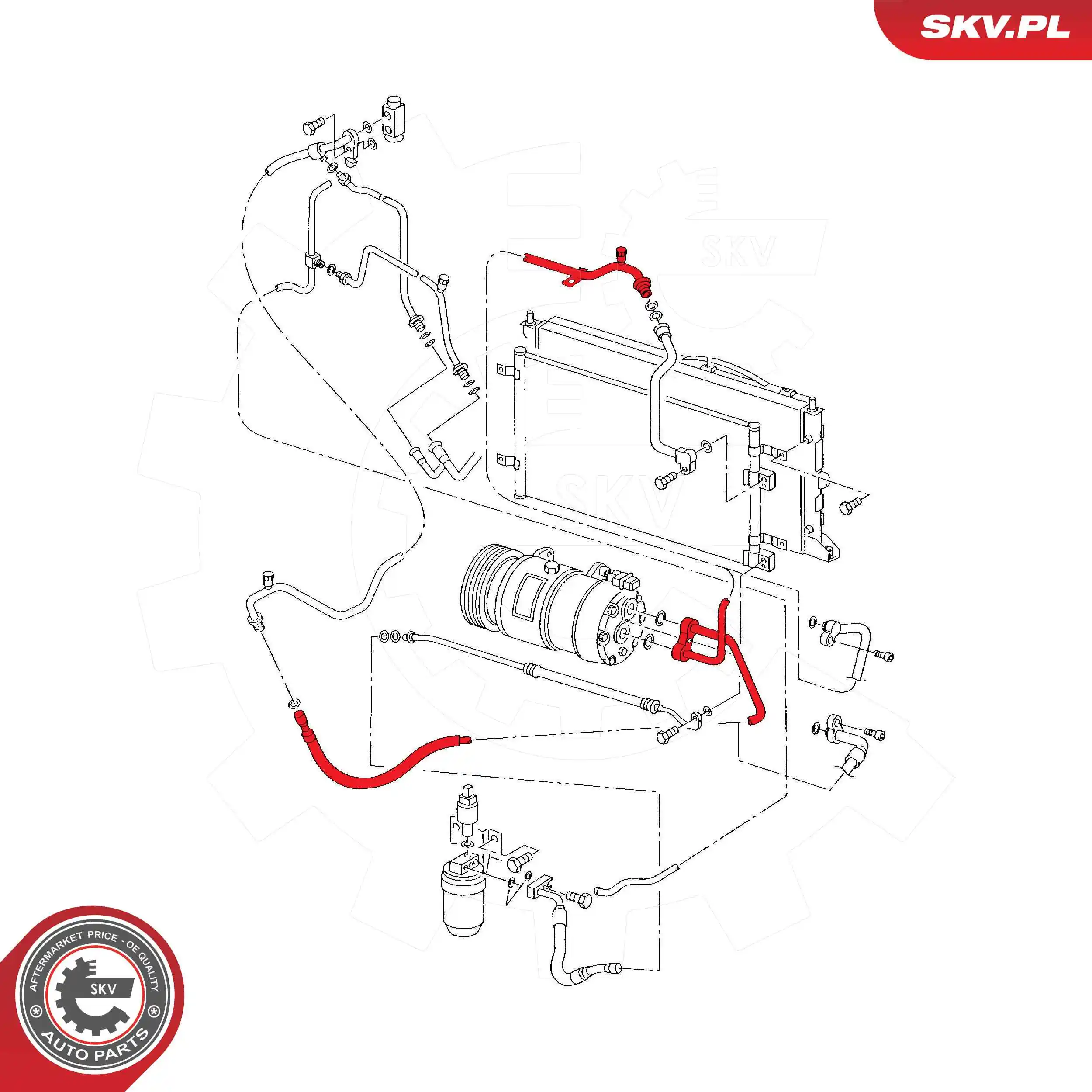 ESEN SKV 54SKV632 High-/Low Pressure Line, air conditioning