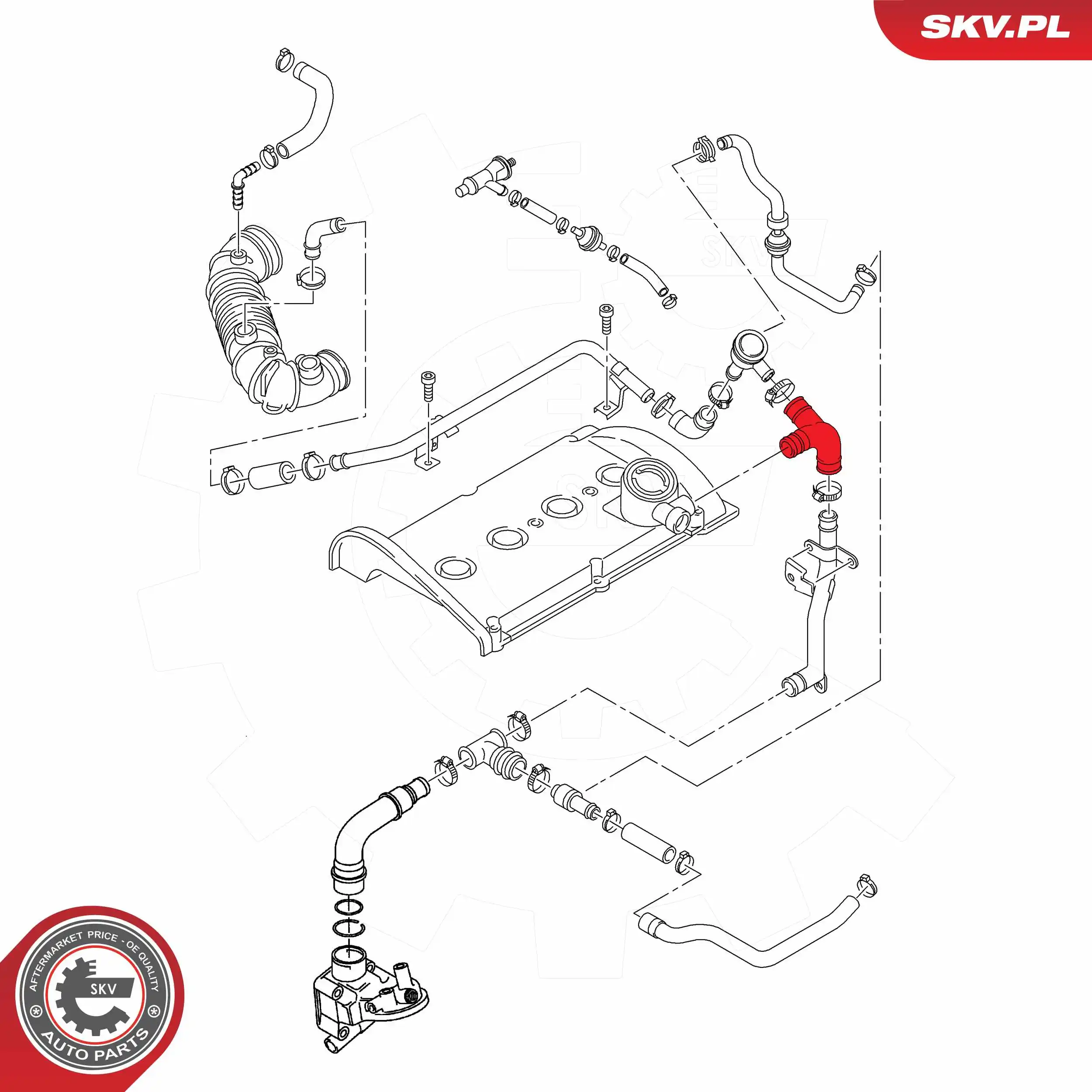 ESEN SKV 54SKV543 Hose, crankcase ventilation