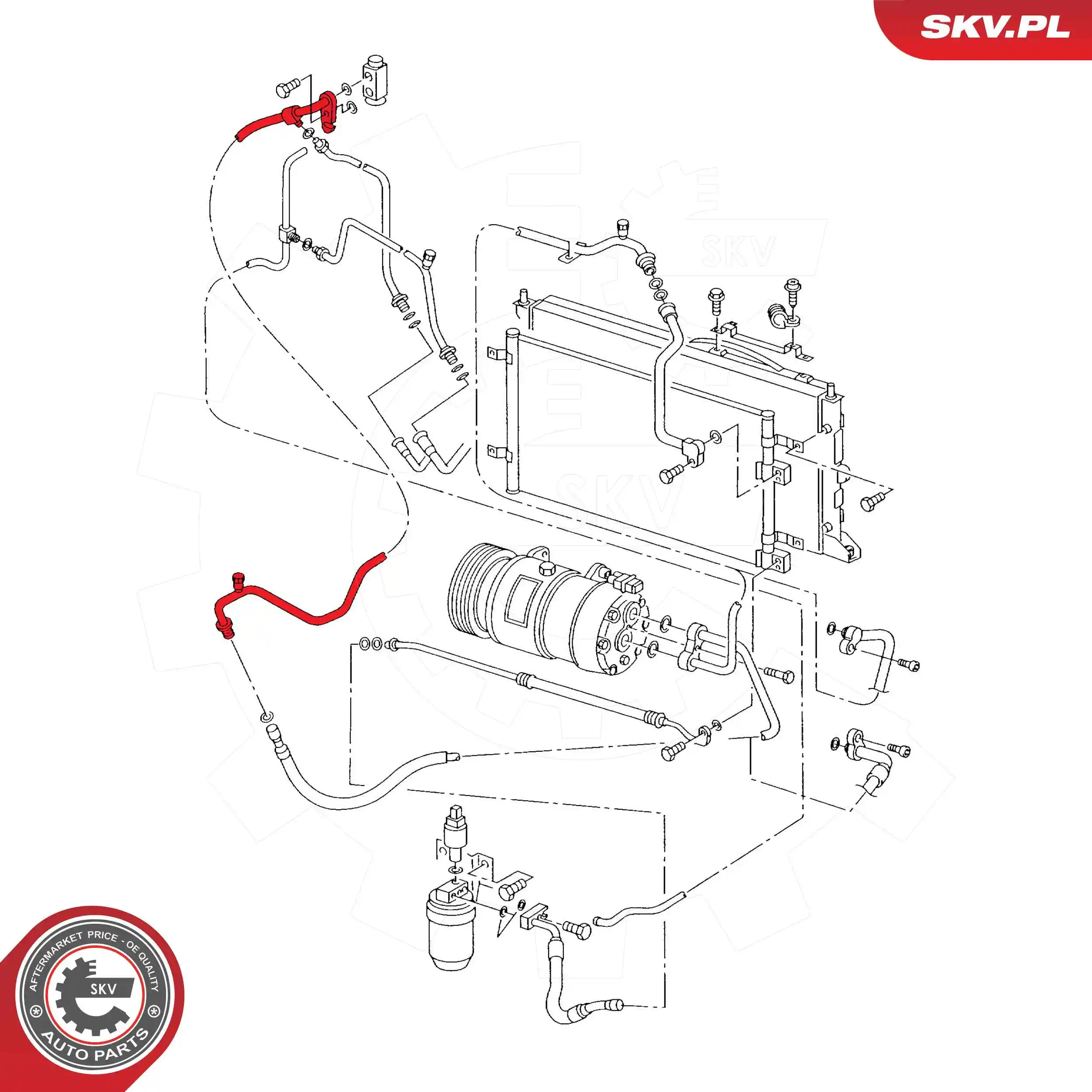 High Pressure Line, air conditioning 43SKV518