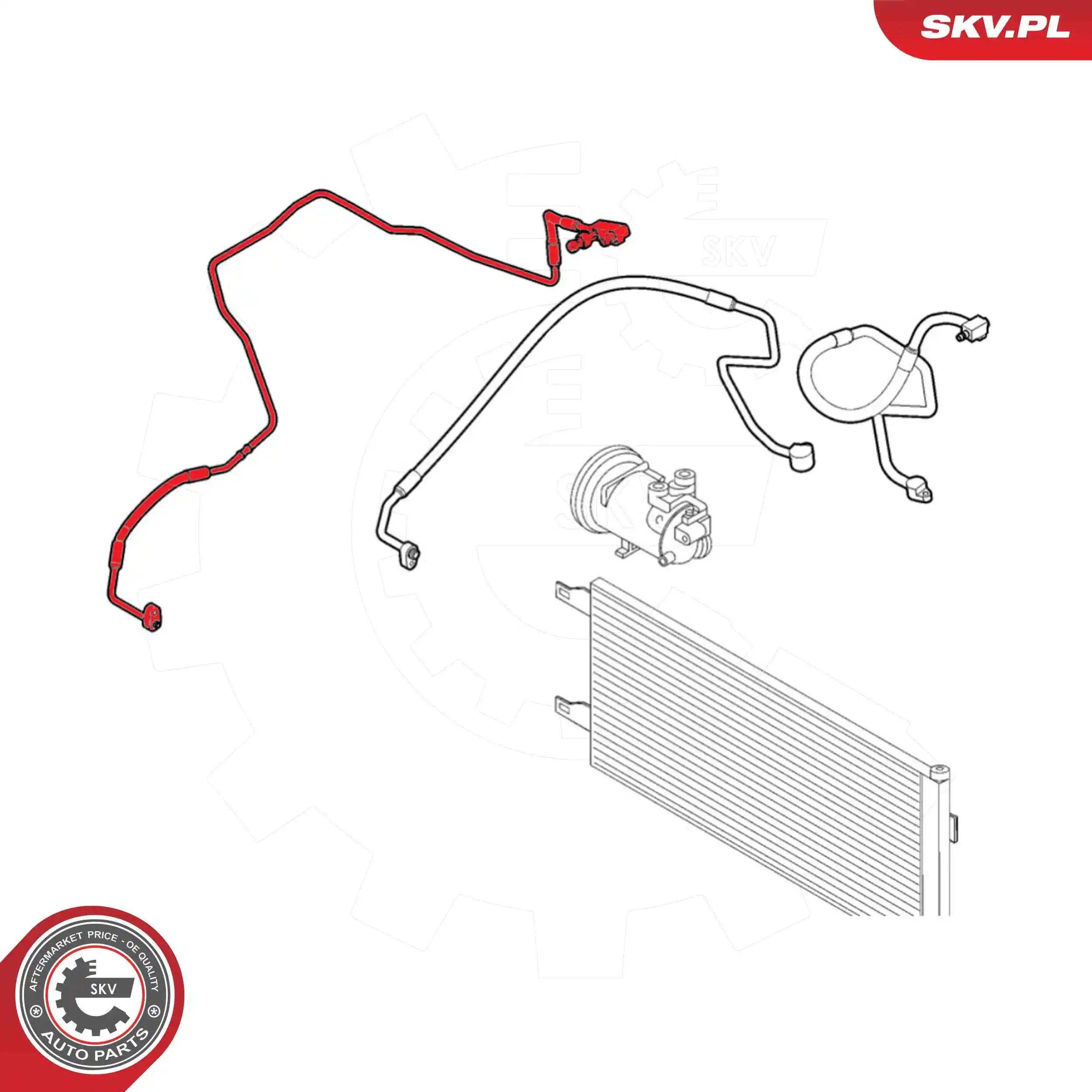 High-/Low Pressure Line, air conditioning 54SKV606