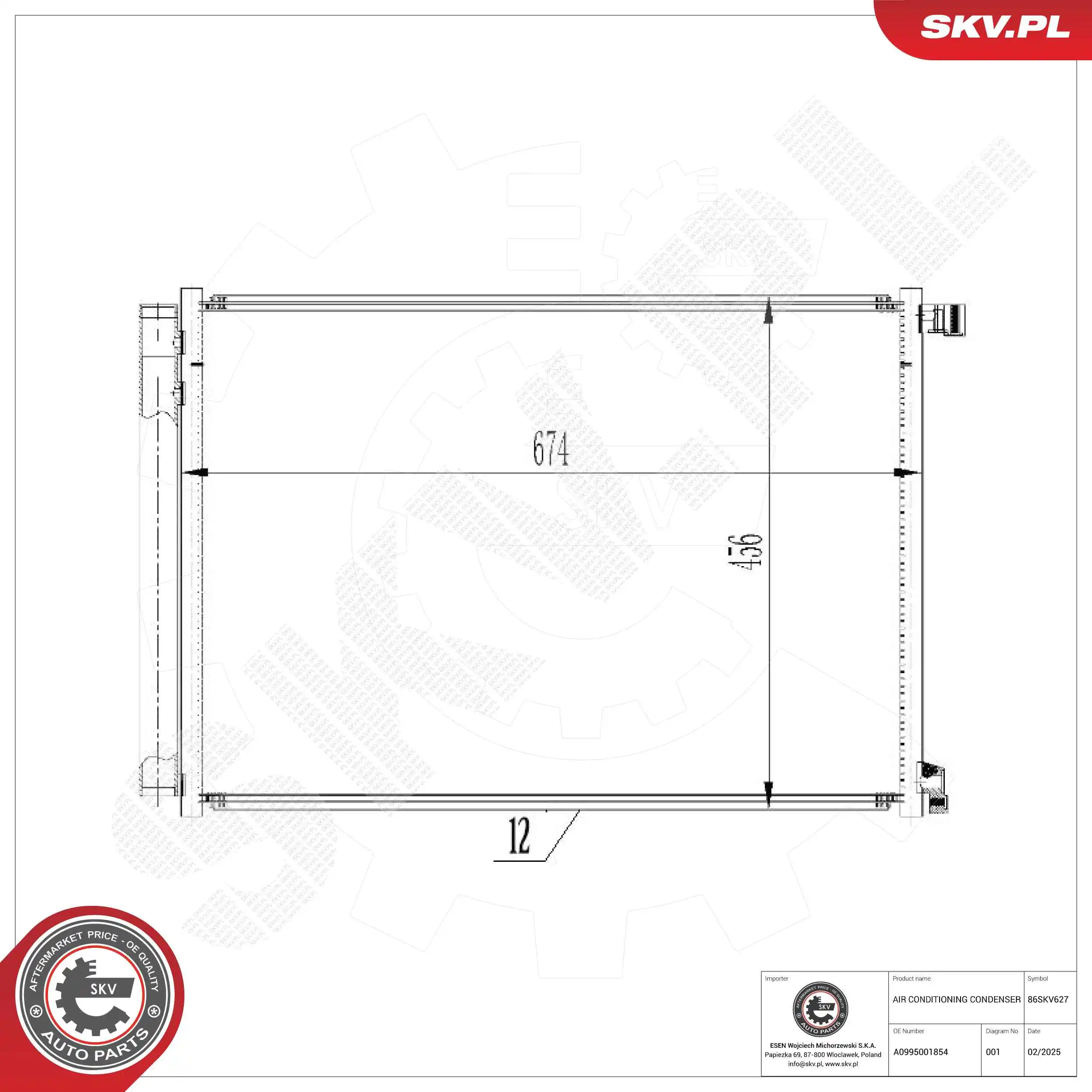 Condenser, air conditioning 86SKV627