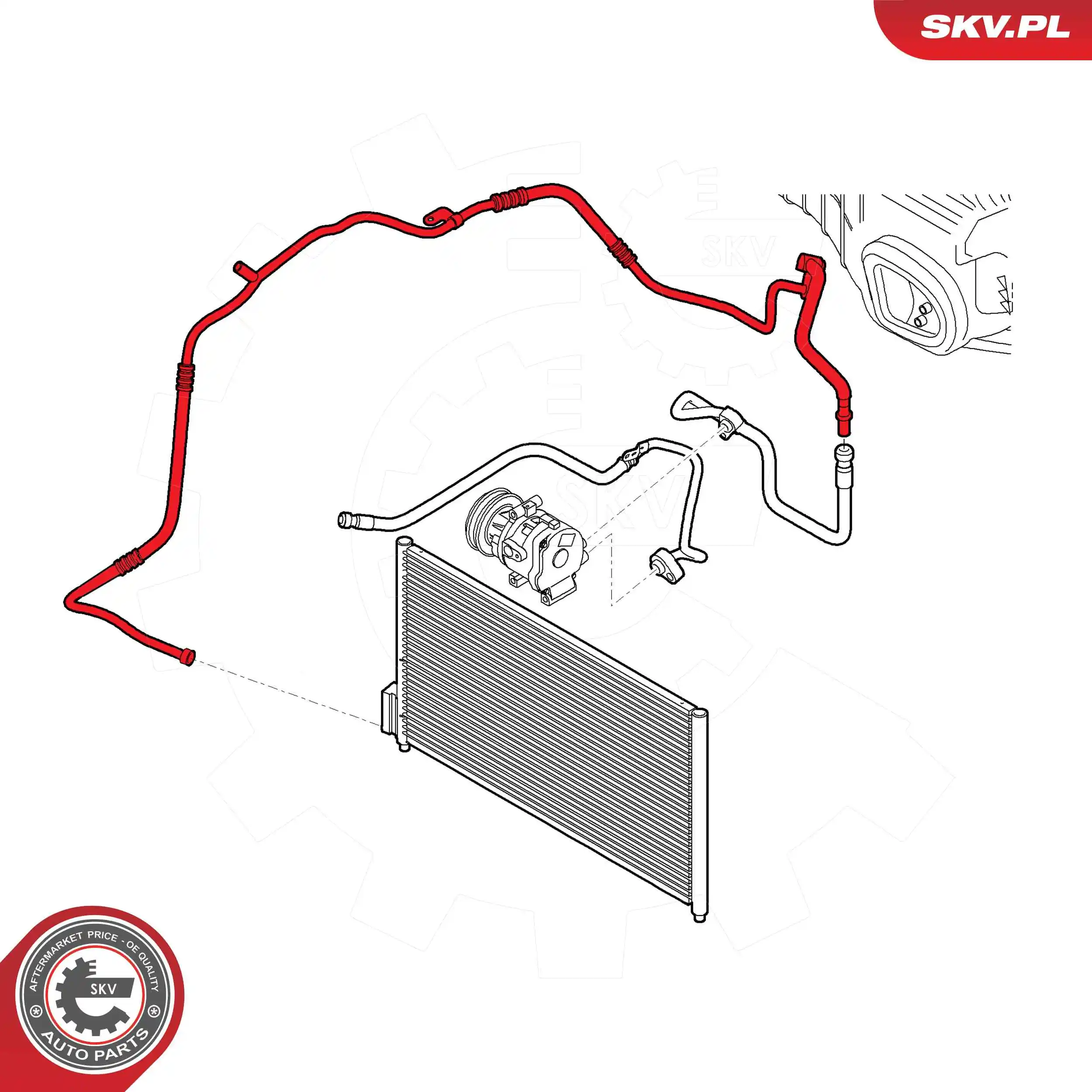 ESEN SKV 43SKV545 High Pressure Line, air conditioning