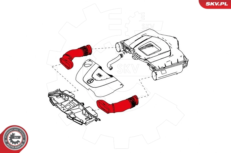 Intake Hose, air filter 24SKV495