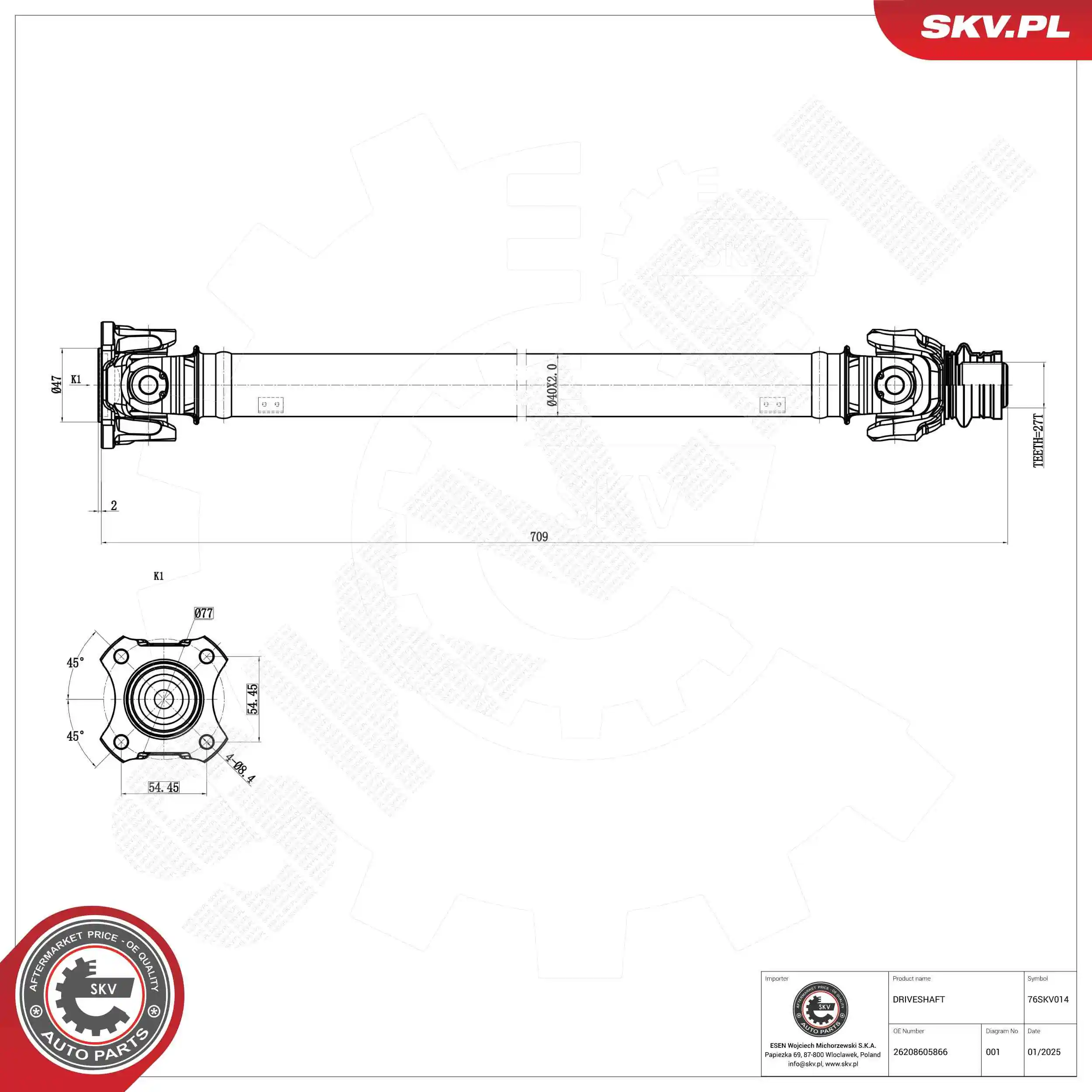 Drive Shaft 76SKV014
