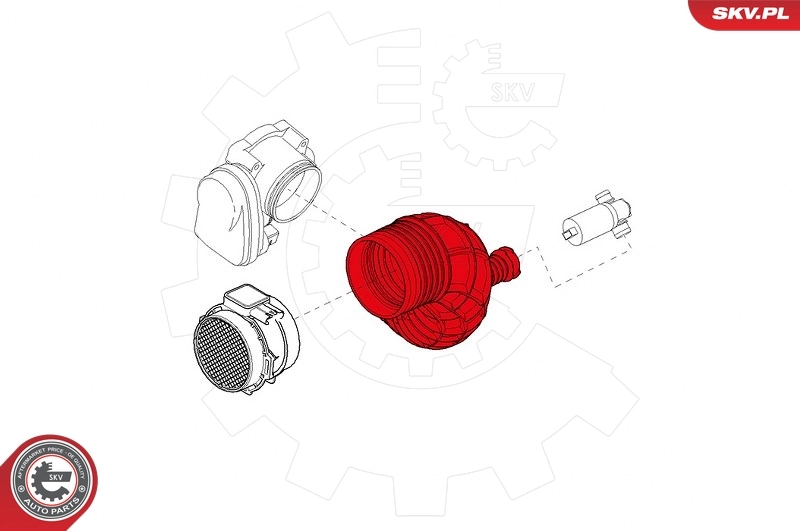 Intake Hose, air filter 24SKV475