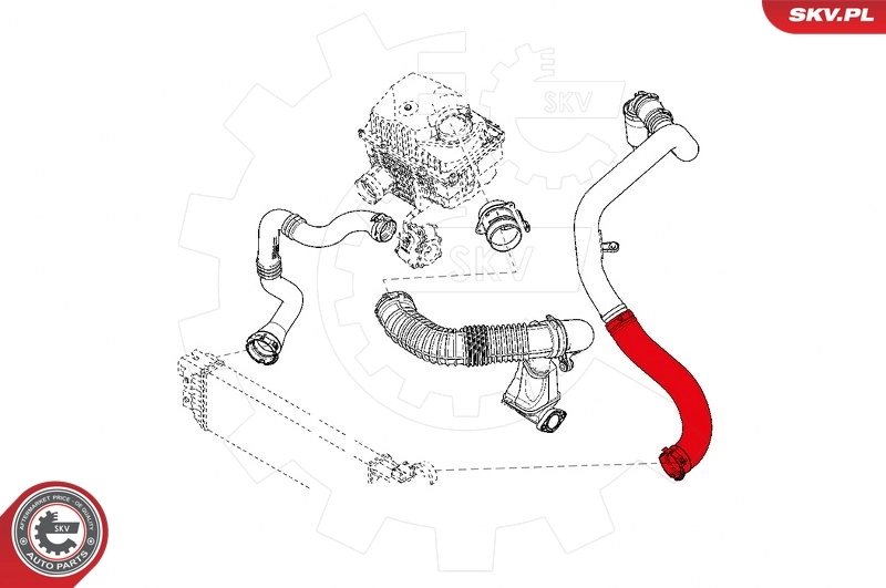 ESEN SKV 24SKV800 Charge Air Hose
